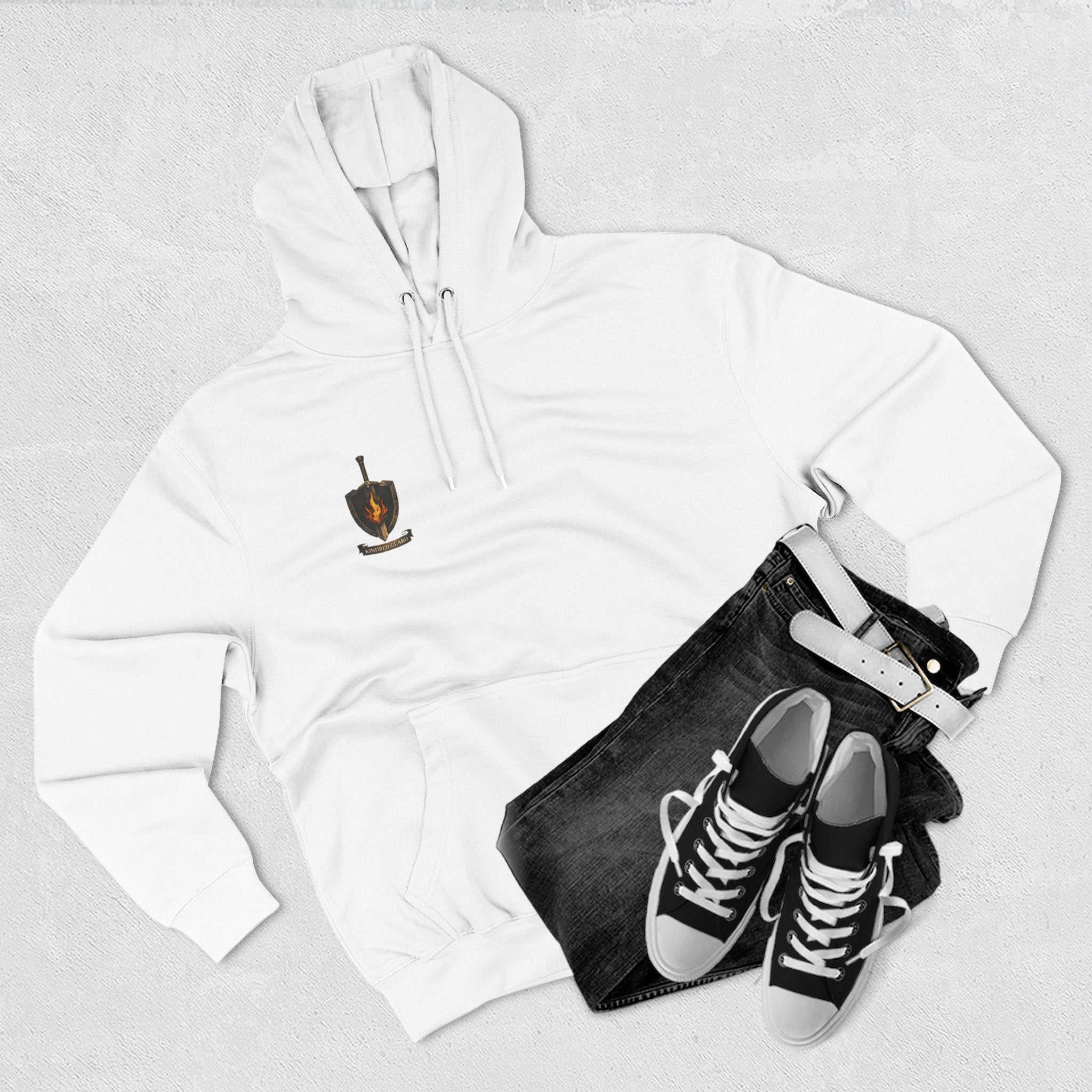 Fantasy Knight Dragon Hoodie — "Protect What Matters" Crest Design