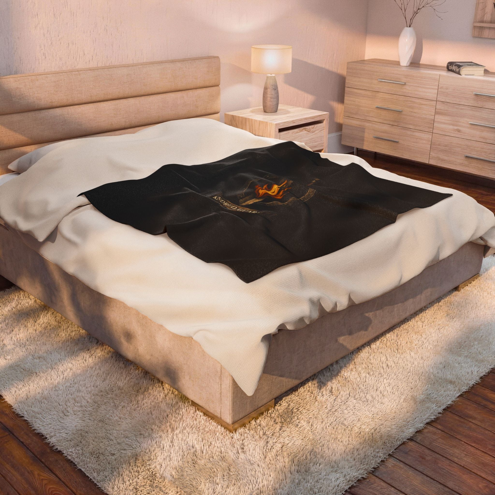 Kindred Guard Velveteen Plush Blanket — 'Protect What Matters' Fantasy Throw