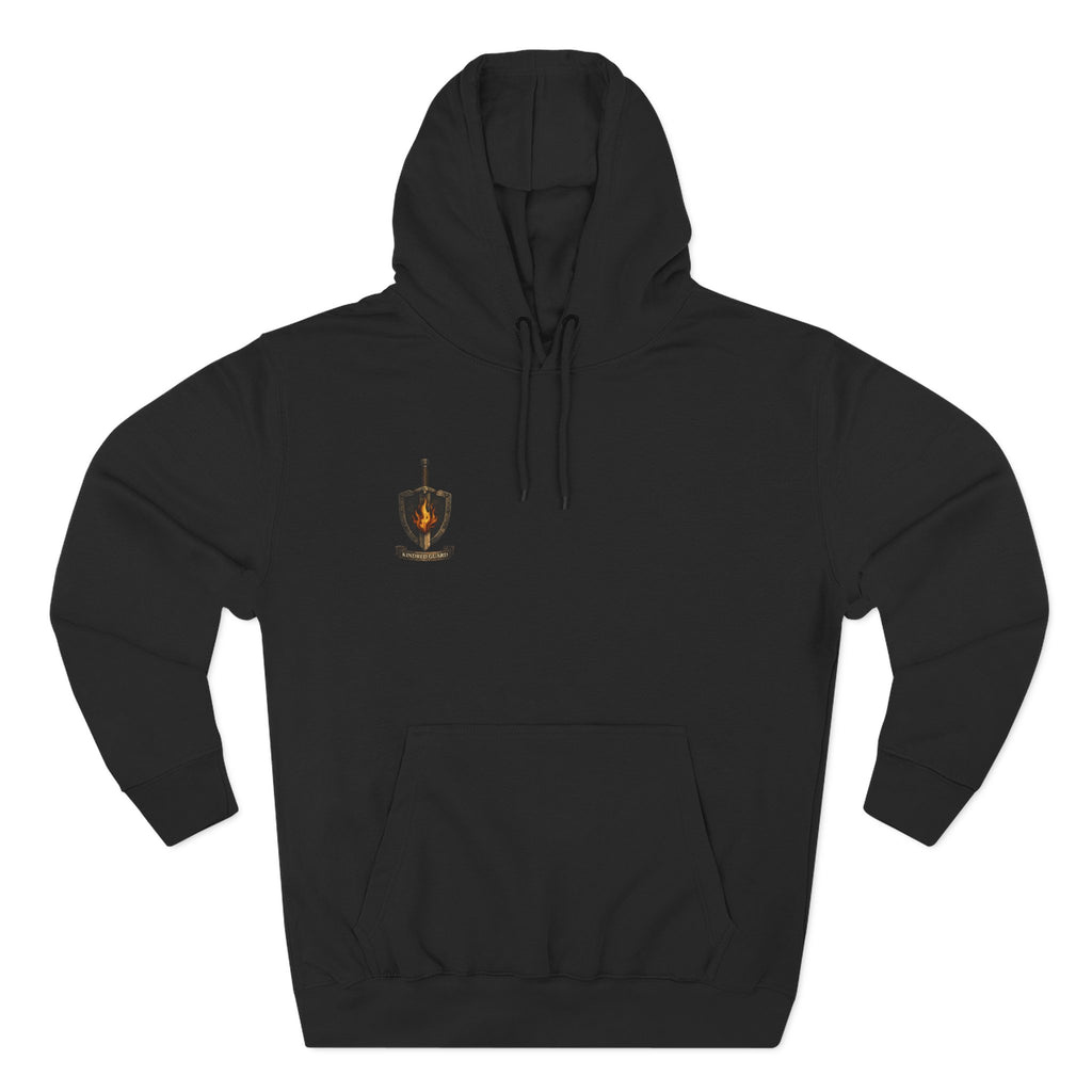 Fantasy Knight Dragon Hoodie — "Protect What Matters" Crest Design