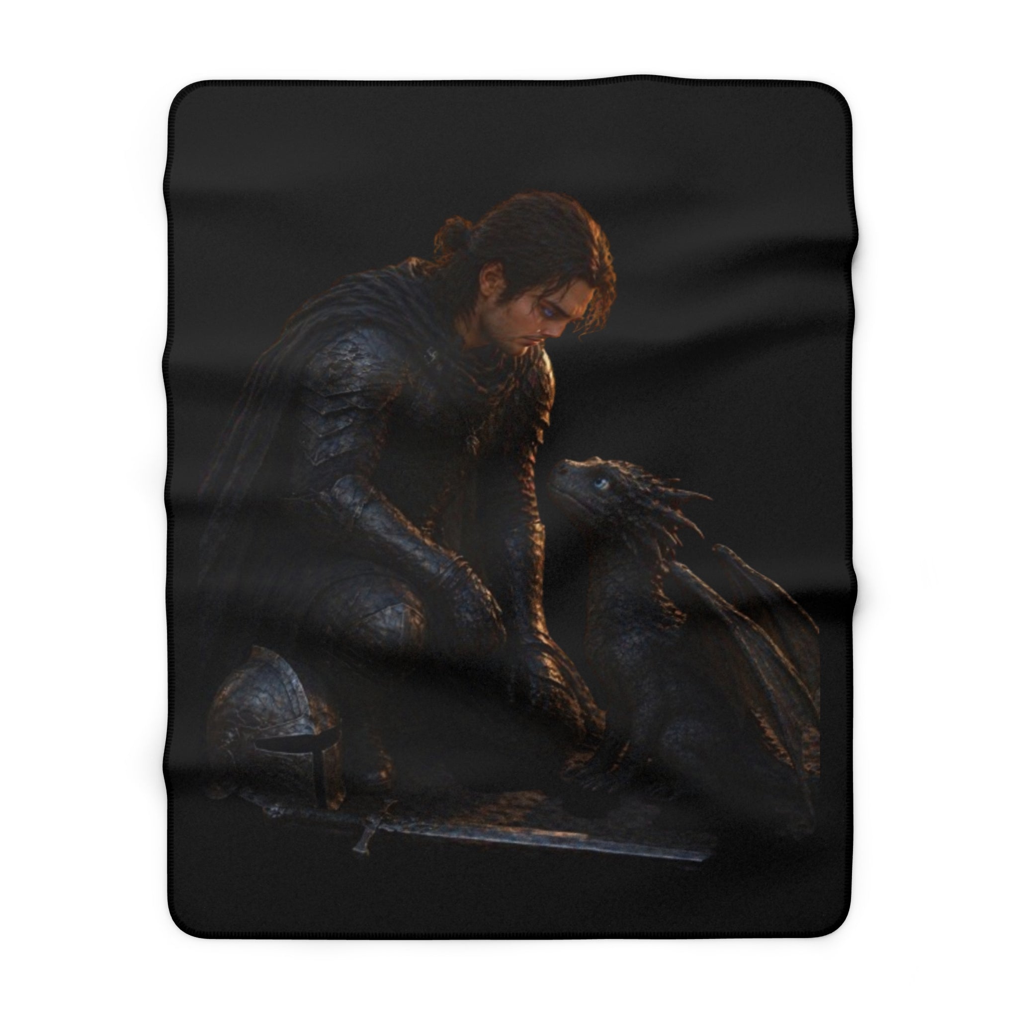 Kindred Guard Dragon Warrior Sherpa Fleece Blanket — "Protect What Matters"