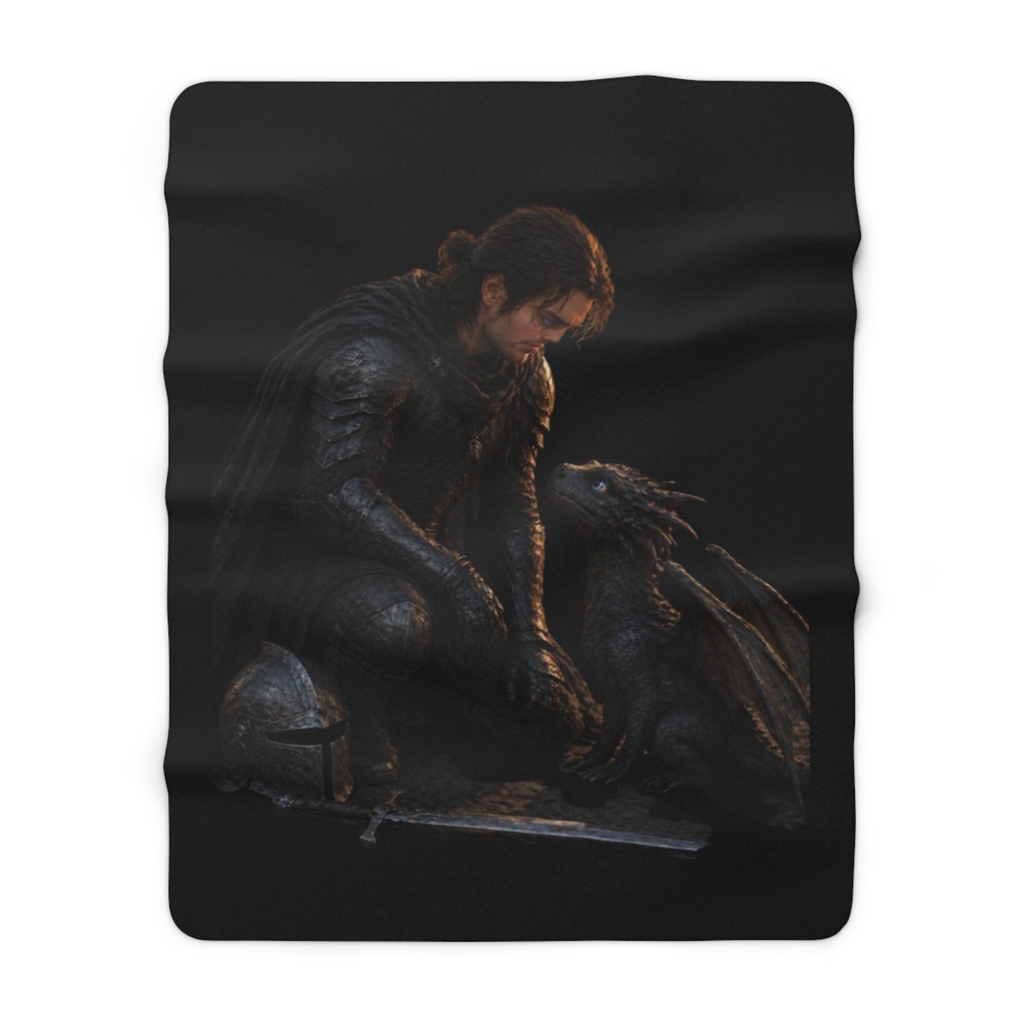 Kindred Guard Dragon Warrior Sherpa Fleece Blanket — "Protect What Matters"