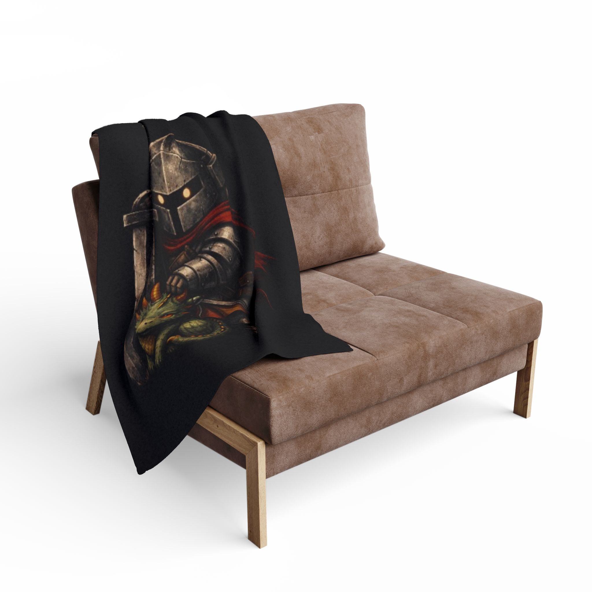 Arctic Fleece Blanket — Kindred Guard "Protect What Matters" Dragon Warrior Design