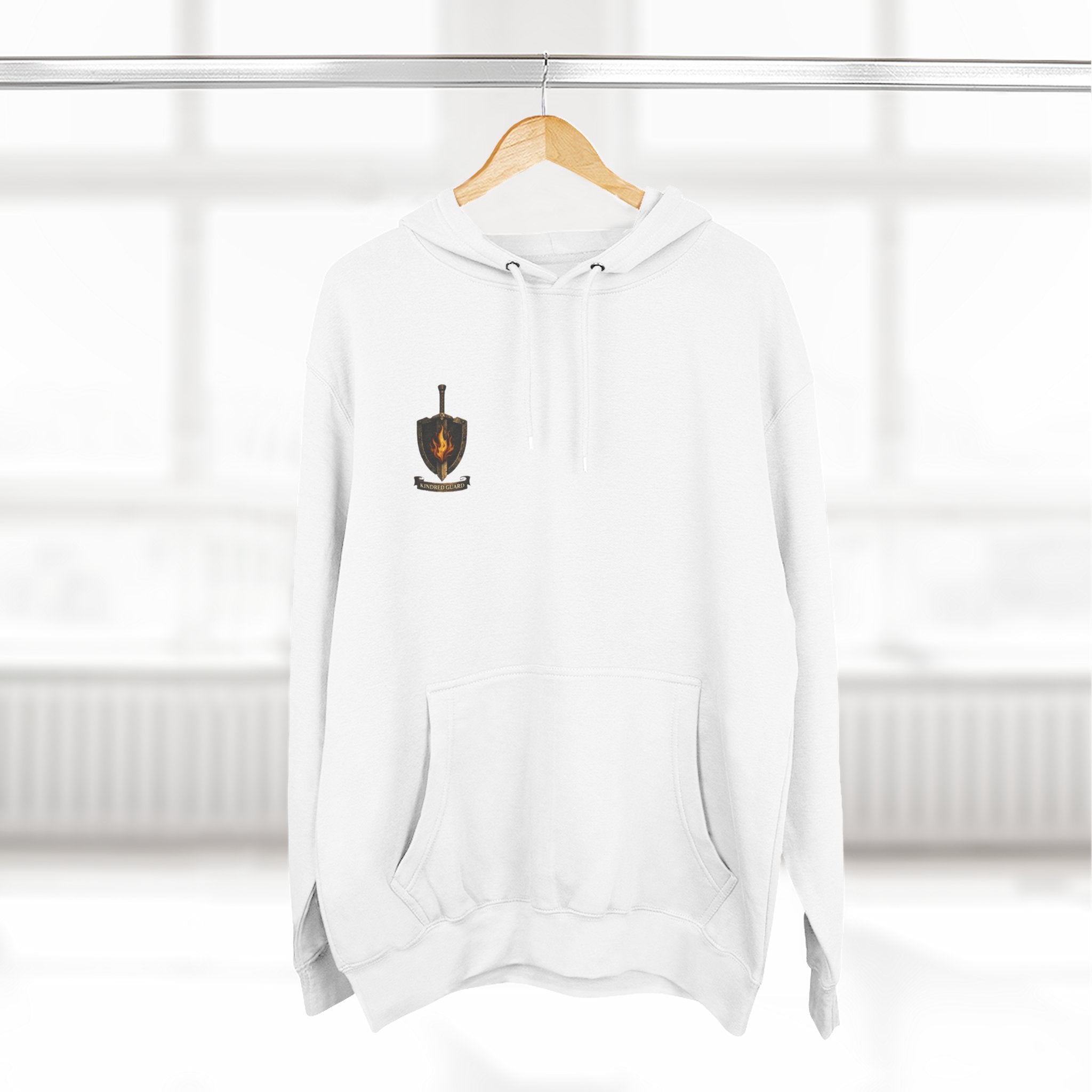 Fantasy Knight Dragon Hoodie — "Protect What Matters" Crest Design