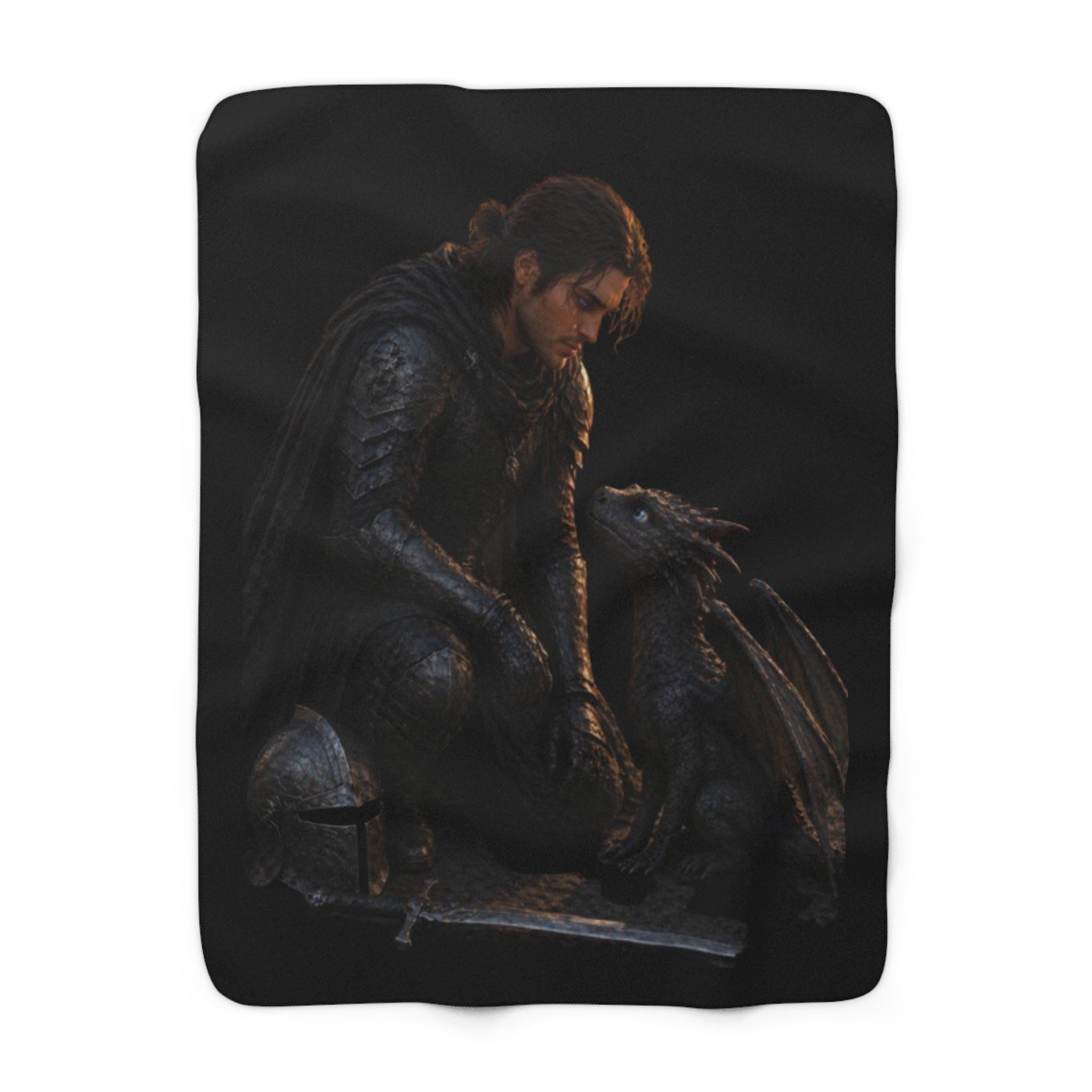 Kindred Guard Dragon Warrior Sherpa Fleece Blanket — "Protect What Matters"